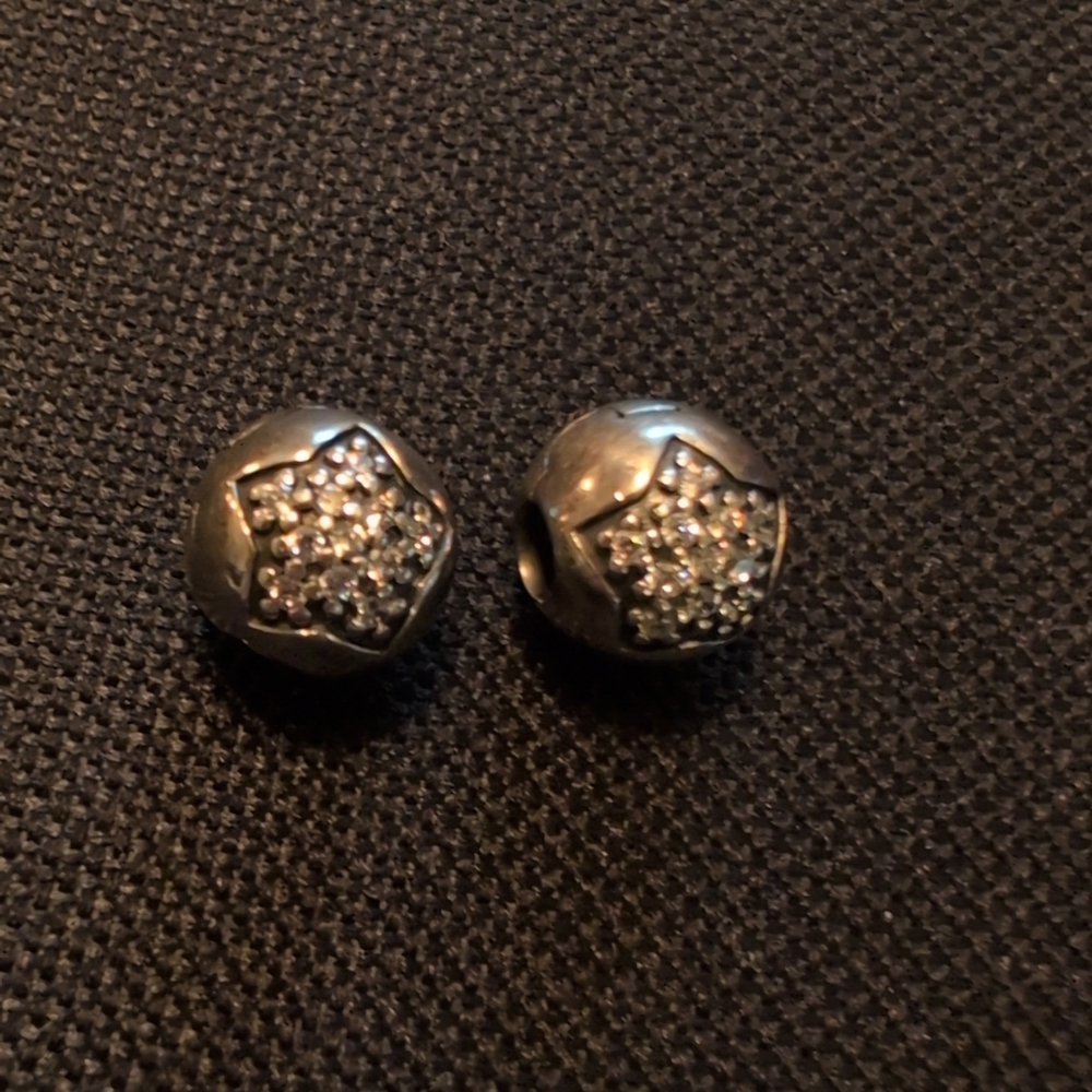 Pandora Elegant Silver Snowflake Charms.